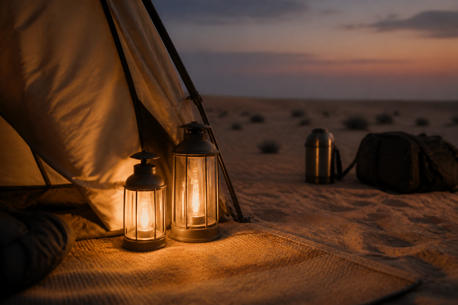 مجلس خارجي حديث في صحراء قطر